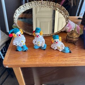 Colorful Happy Circus Clown Soccer Clowns Figurines